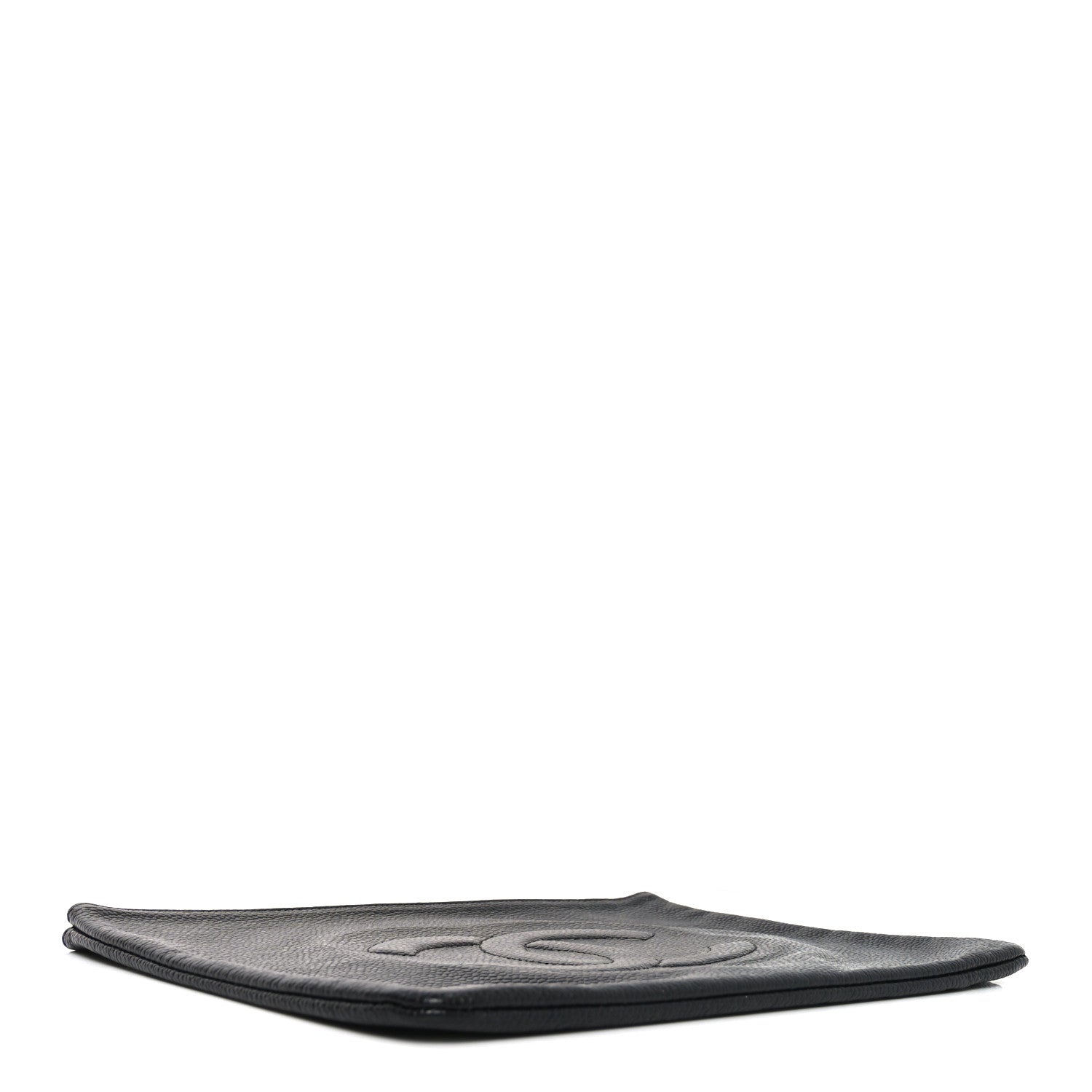 Chanel Caviar Timeless CC Cosmetic Pouch Clutch Black