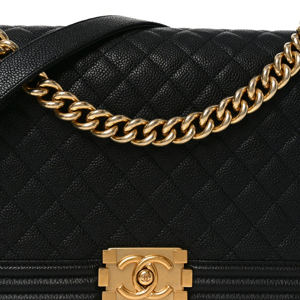 Chanel Caviar Quilted New Medium Boy Flap Black