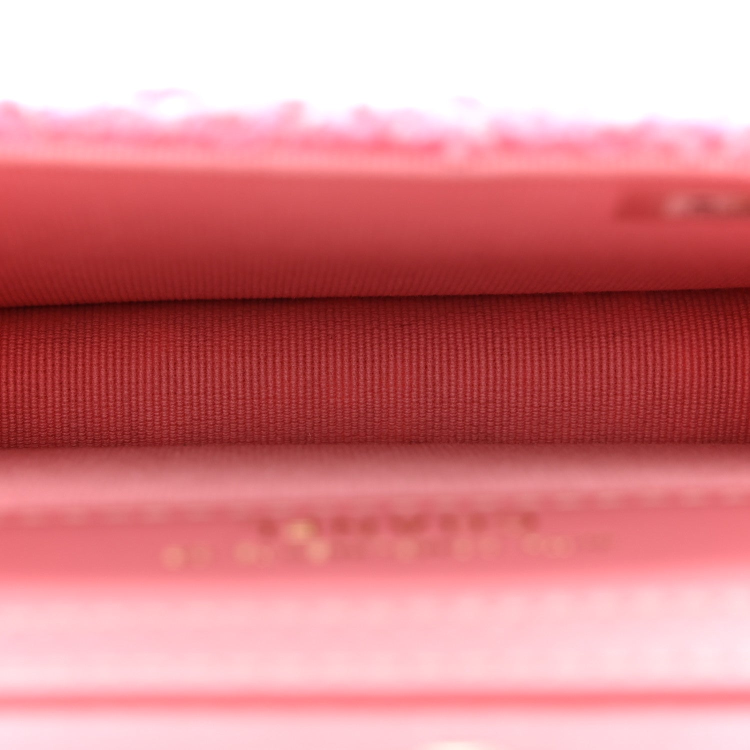 Chanel Tweed Quilted Flap Chain Waist Bag Pink