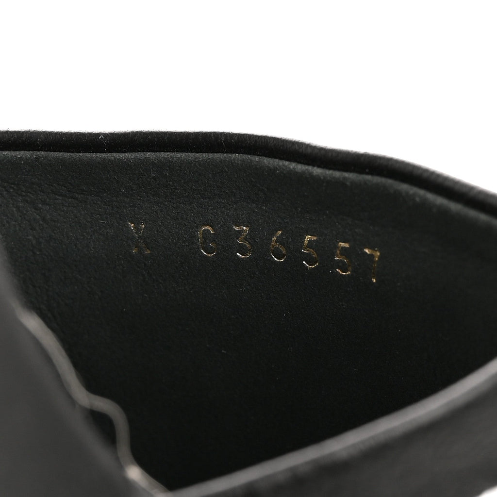 Lambskin Embroidered CC Mule Sandal 40 Black White
