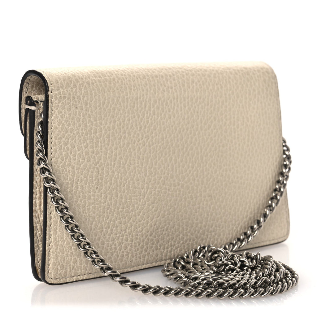 Gucci Dollar Calfskin Crystal Super Mini Dionysus Shoulder Bag Mystic White Black Diamond