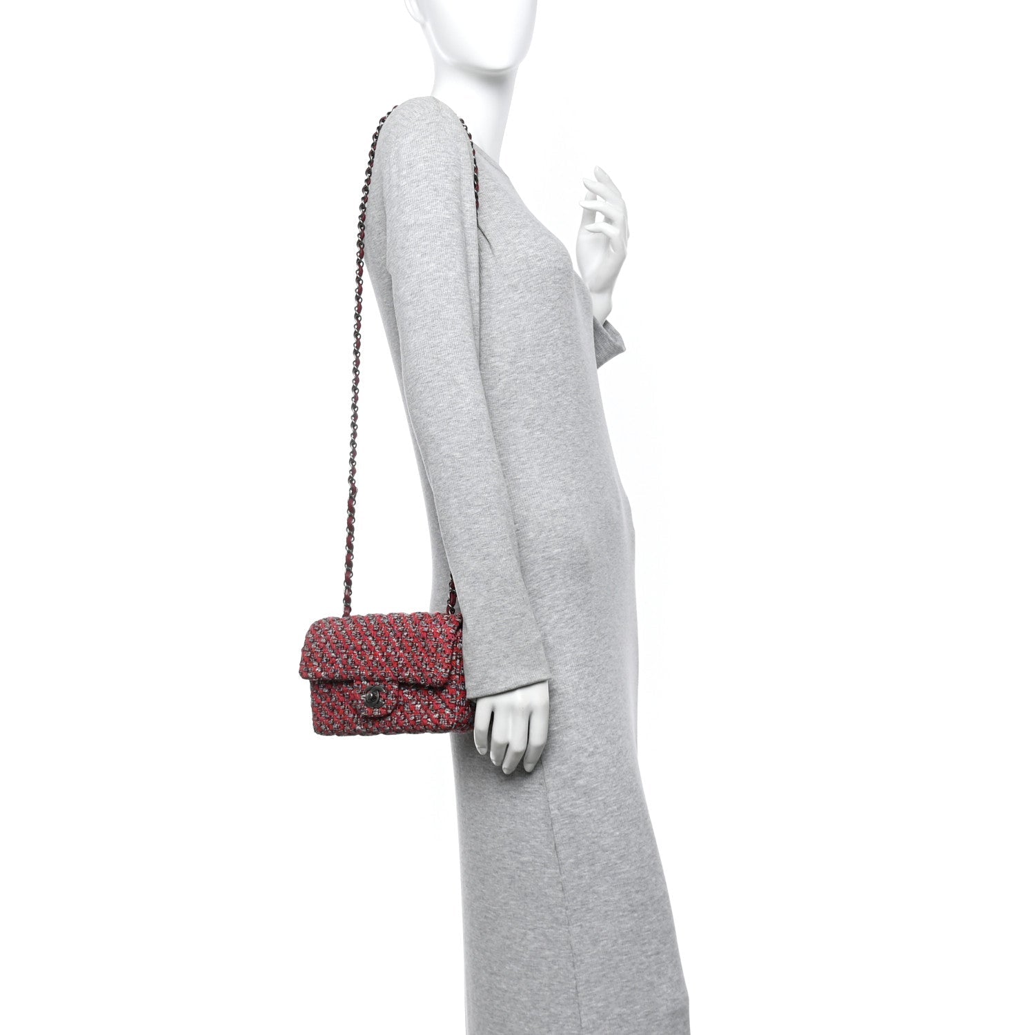 Chanel Tweed Quilted Mini Rectangular Flap Red Blue Ecru Black Pink
