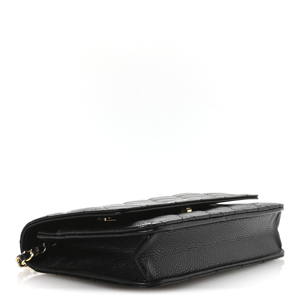 Chanel Caviar Quilted Wallet on Chain WOC Black