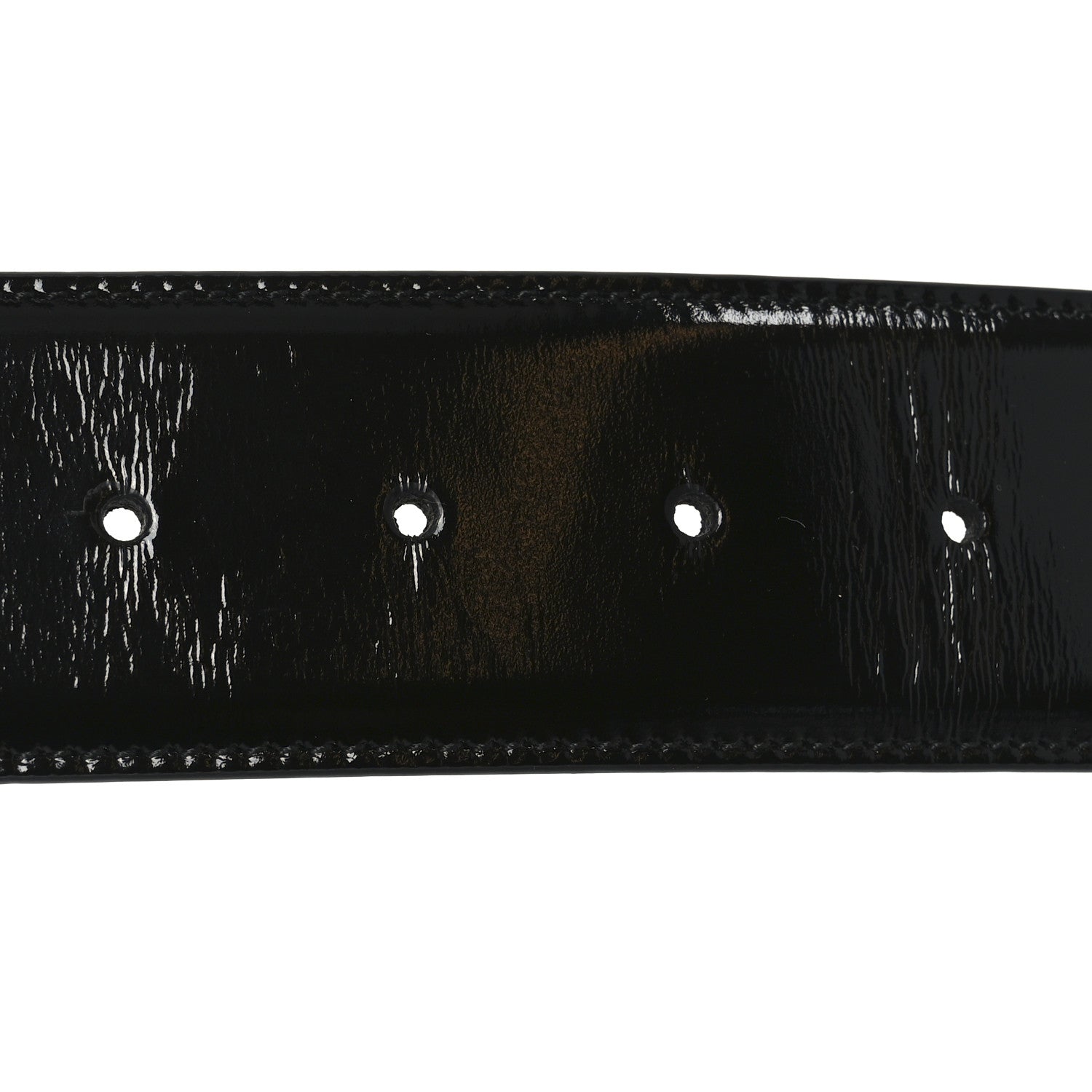 Gucci Glass Calfskin Interlocking G Belt 95 38  Black