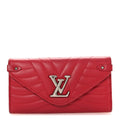 Louis Vuitton Calfskin New Wave Long Wallet Rouge