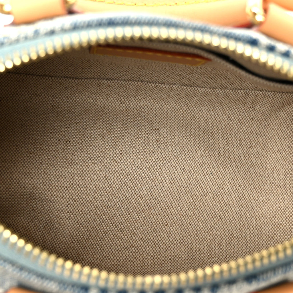 Louis Vuitton Damier Denim 3D Speedy Bandouliere 18 Bleu