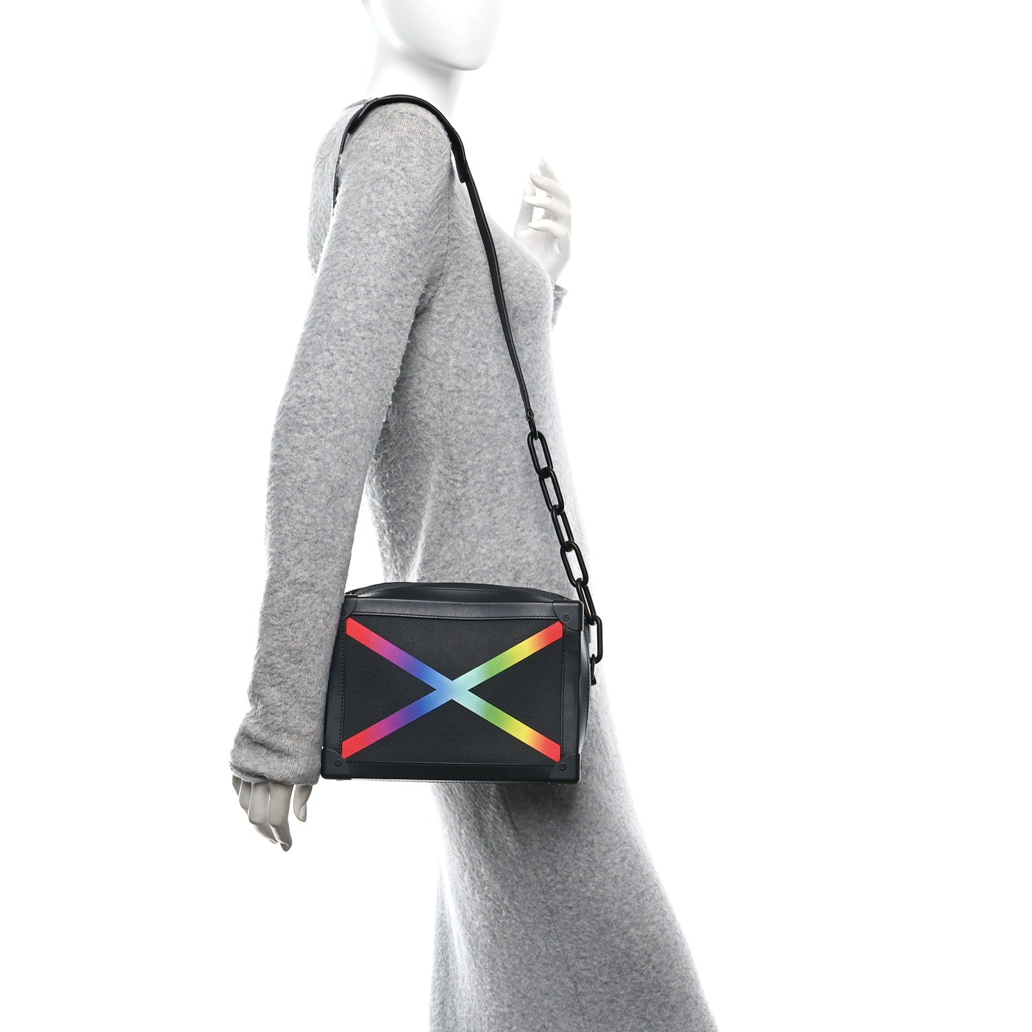 Louis Vuitton Taiga Rainbow Soft Trunk Black
