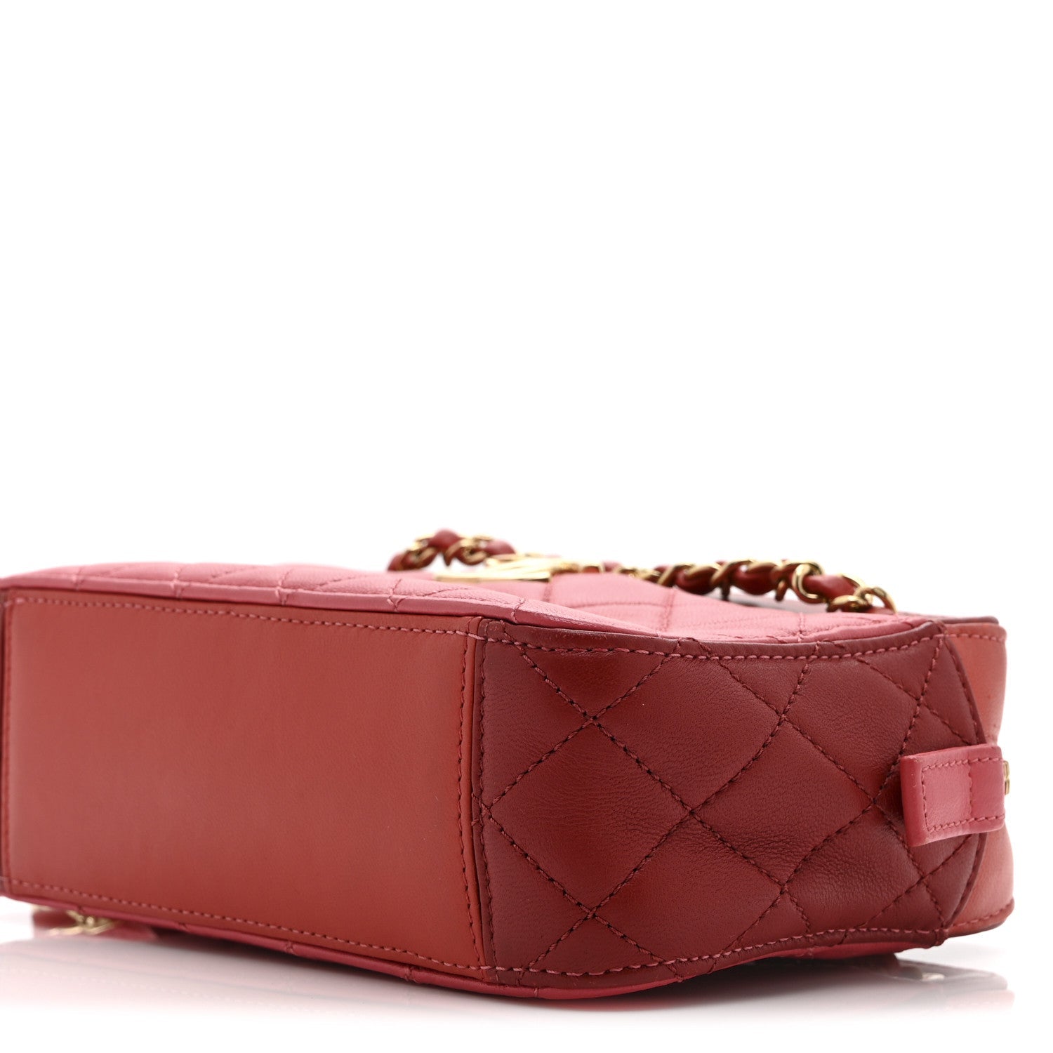 Chanel Goatskin Quilted Small In & Out Camera Case Pink Red