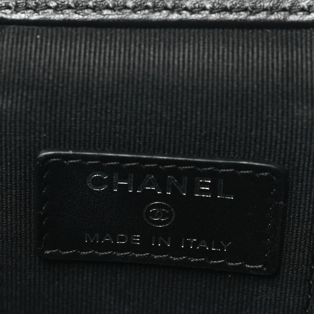 Chanel Caviar Quilted Mini Vanity Case With Chain Black
