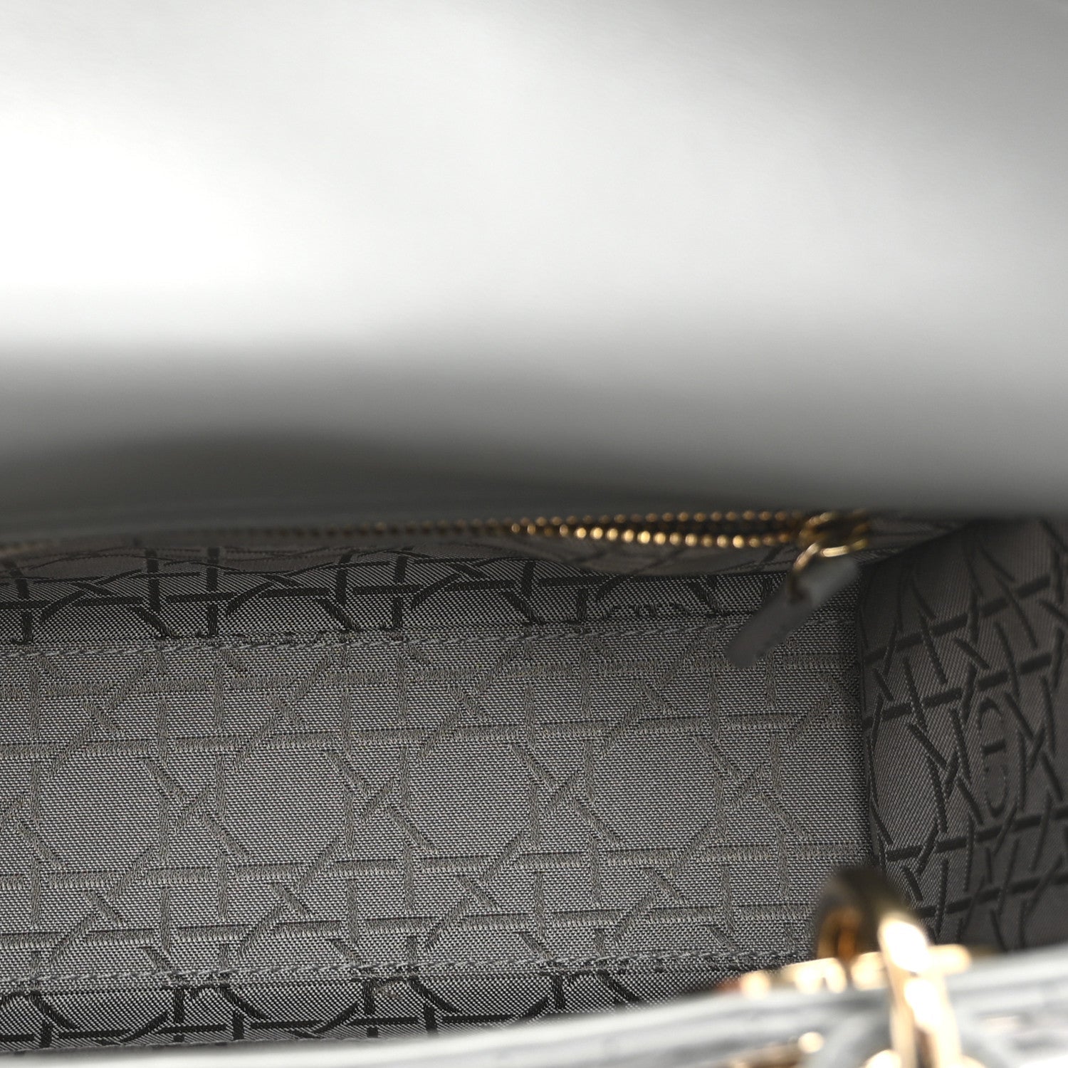 Christian Dior Lambskin Cannage Small My ABCDior Lady Dior Grey