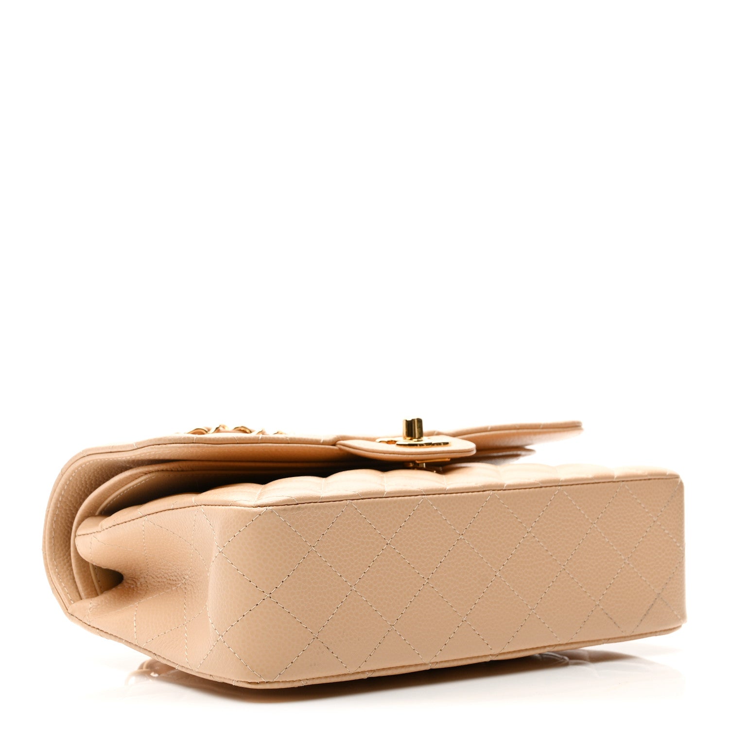 Chanel Caviar Quilted Small Double Flap Beige