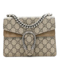 Gucci GG Supreme Monogram Mini Dionysus Shoulder Bag Taupe