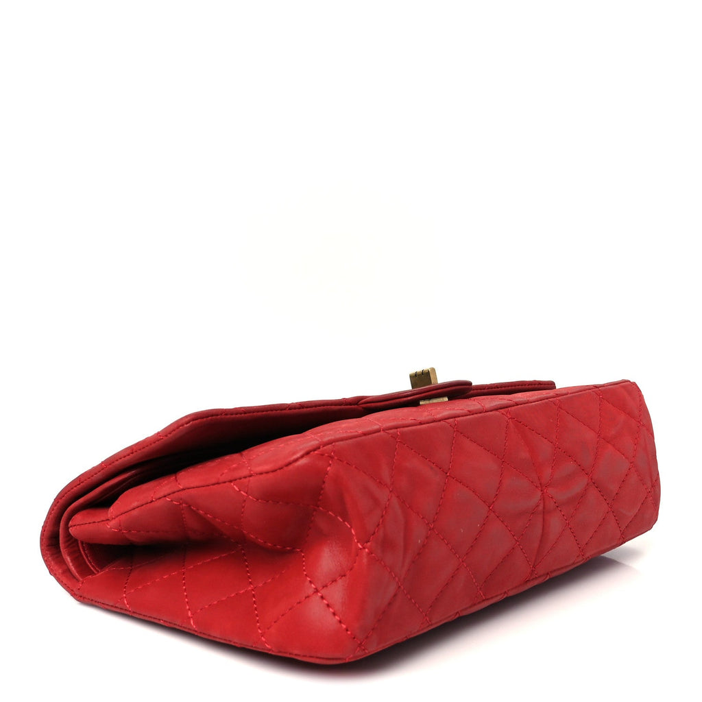 Iridescent Calfskin Quilted 2.55 Reissue 226 Flap Red