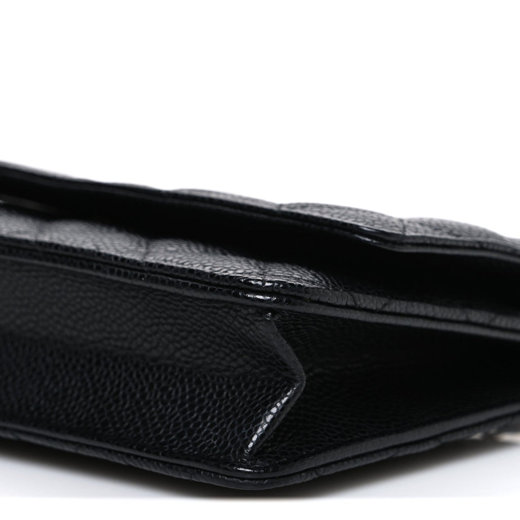 Chanel Caviar Quilted Wallet on Chain WOC Black