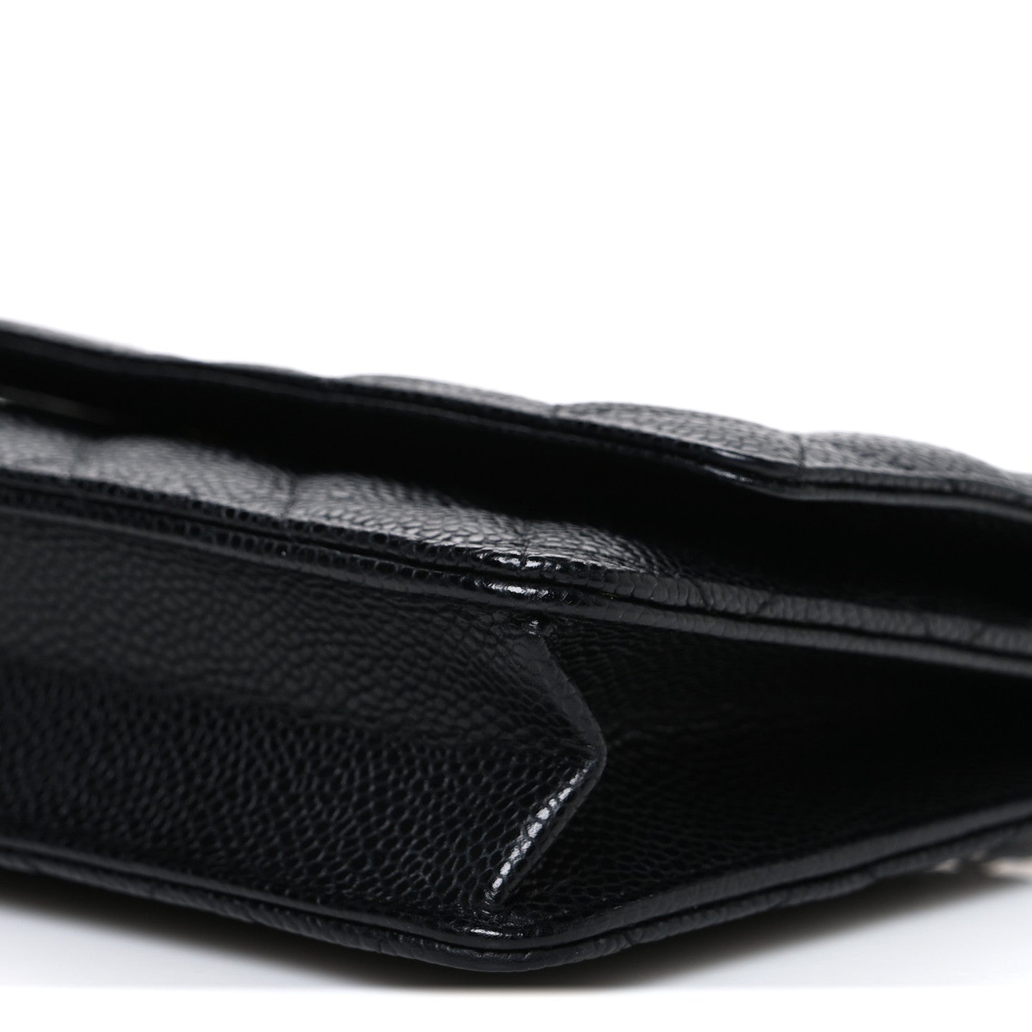 Chanel Caviar Quilted Wallet on Chain WOC Black