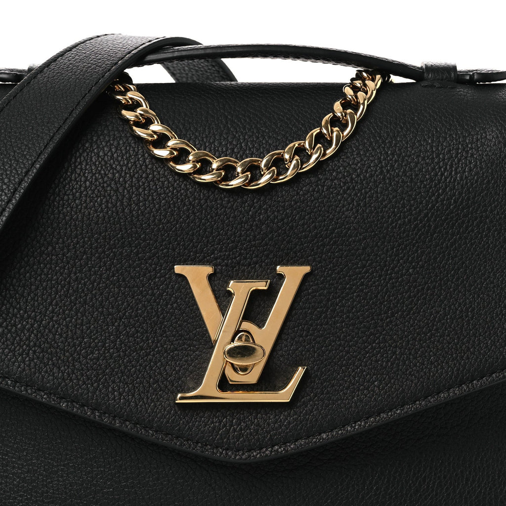 Louis Vuitton Grained Calfskin Lockme Oxford Black