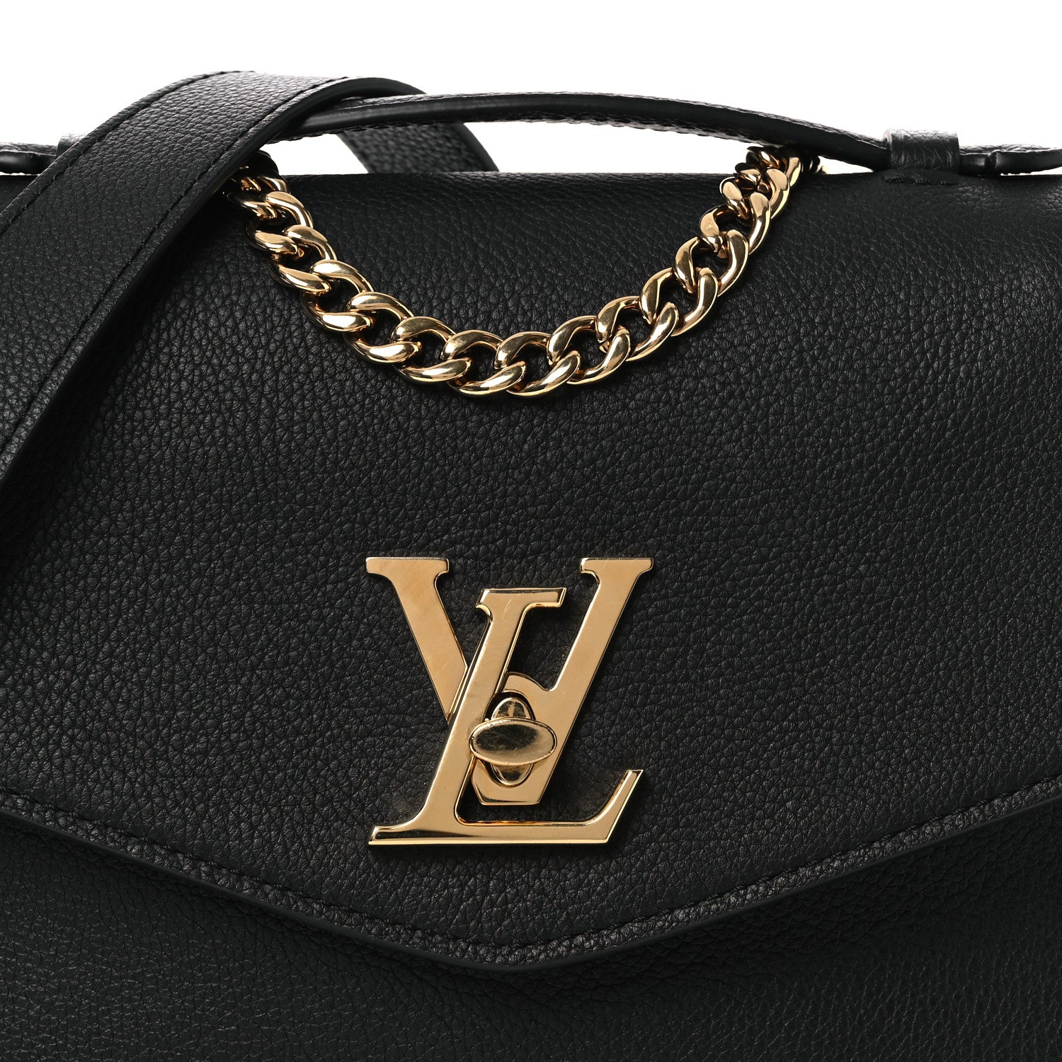Louis Vuitton Grained Calfskin Lockme Oxford Black