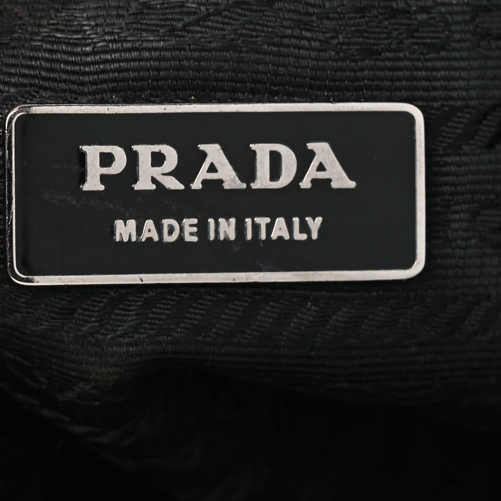 Prada Cinghiale Triangle Tote Black