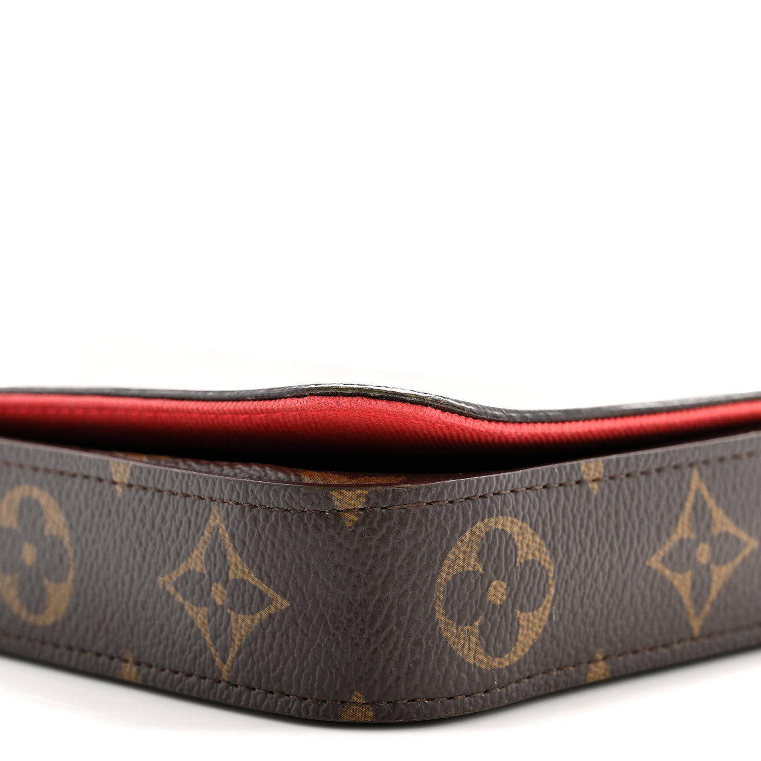 Louis Vuitton Monogram 2022 Christmas Animation China Chengdu Pochette Felicie Chain Wallet Red