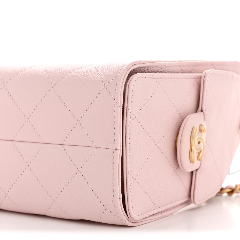 Chanel Caviar Quilted Mini Chanel 25 Handbag Light Pink