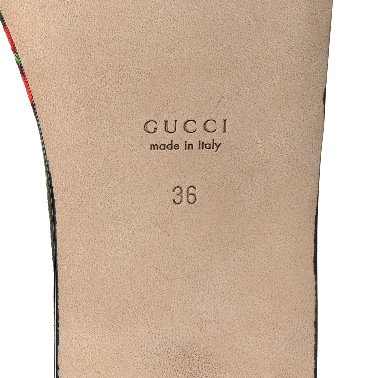 Gucci Canvas Flora Floral Horsebit Slide Sandals 36 Green