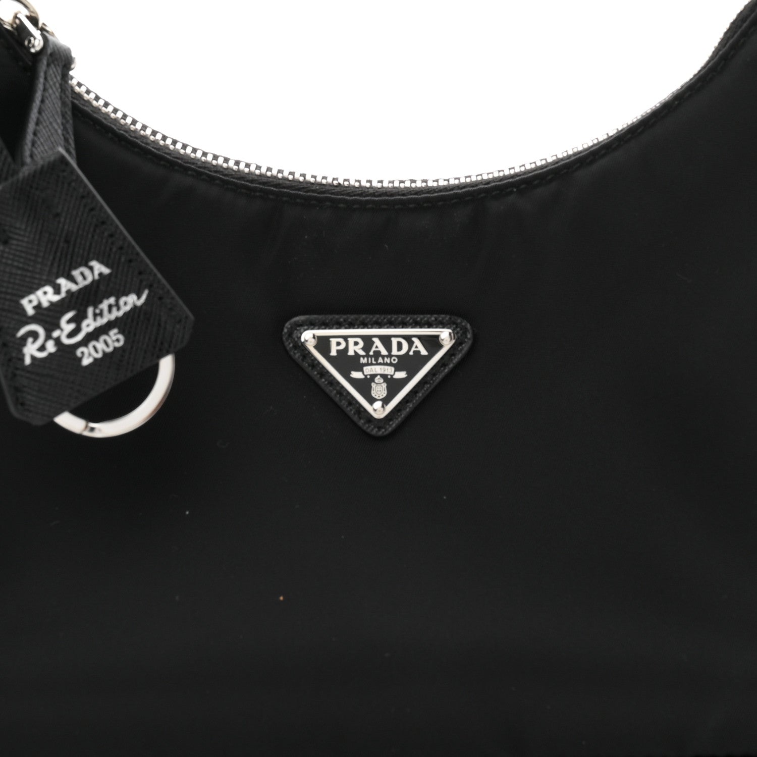 Prada Tessuto Nylon Saffiano Mini Re-Edition 2005 Bag Black