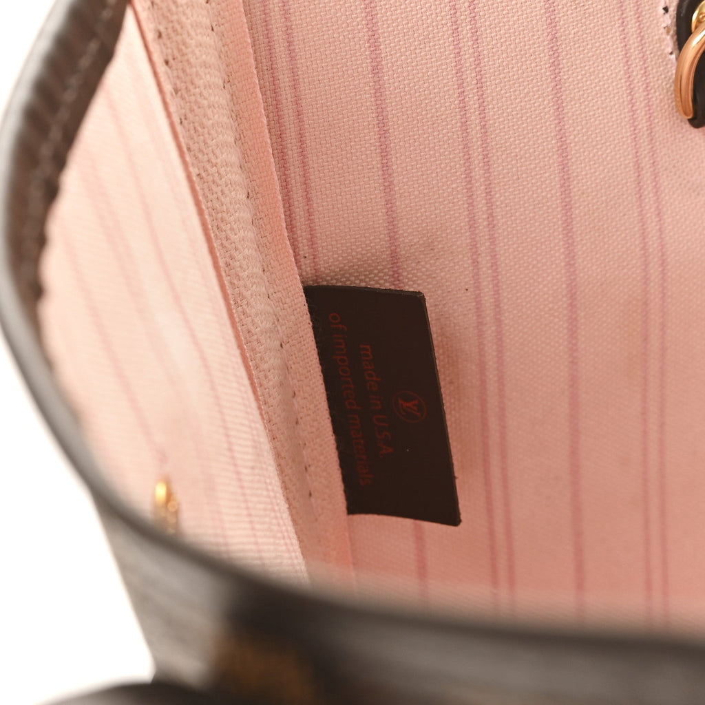 Louis Vuitton Damier Ebene Neo Neverfull MM Rose Ballerine