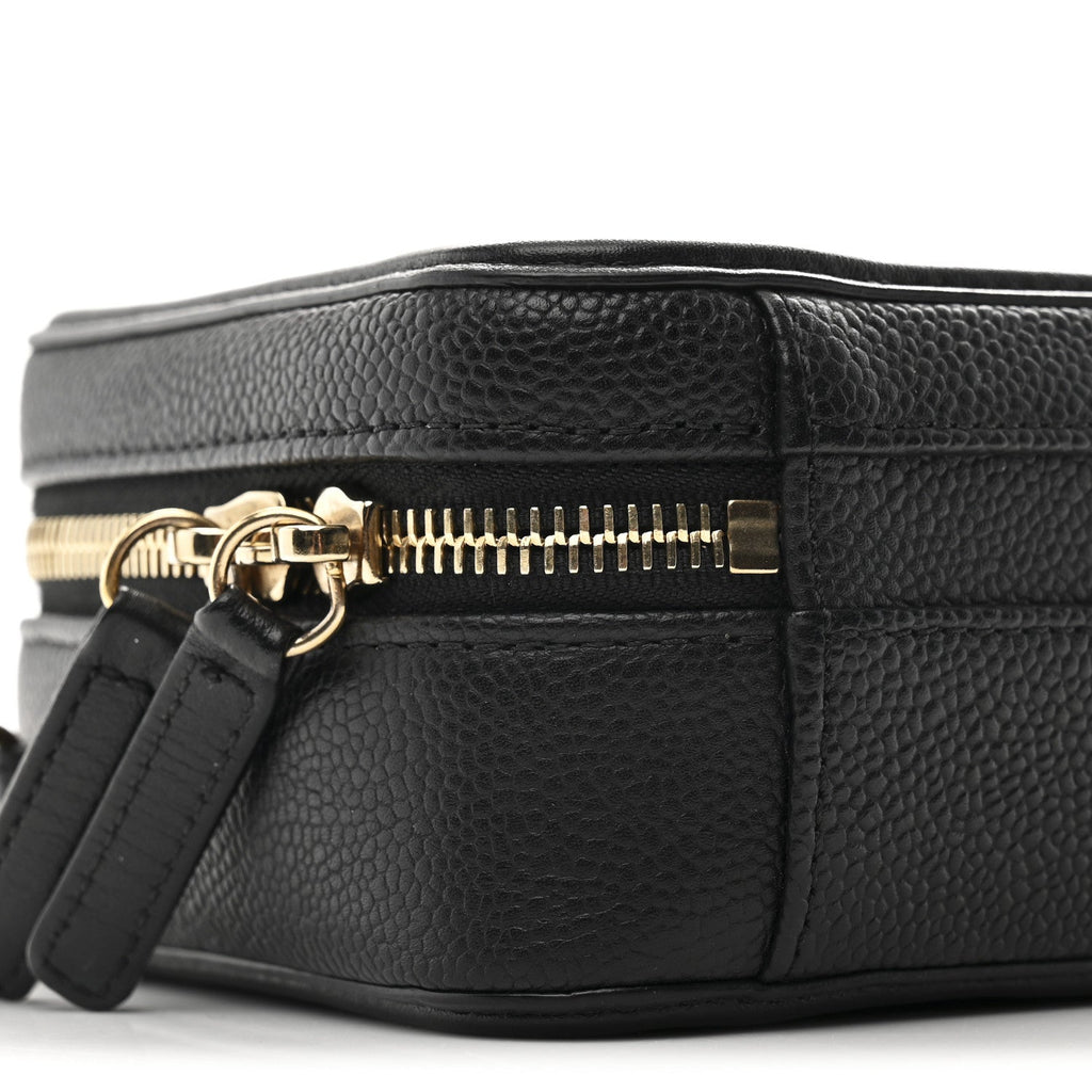 Chanel Caviar Quilted Small CC Filigree Vanity Case Black