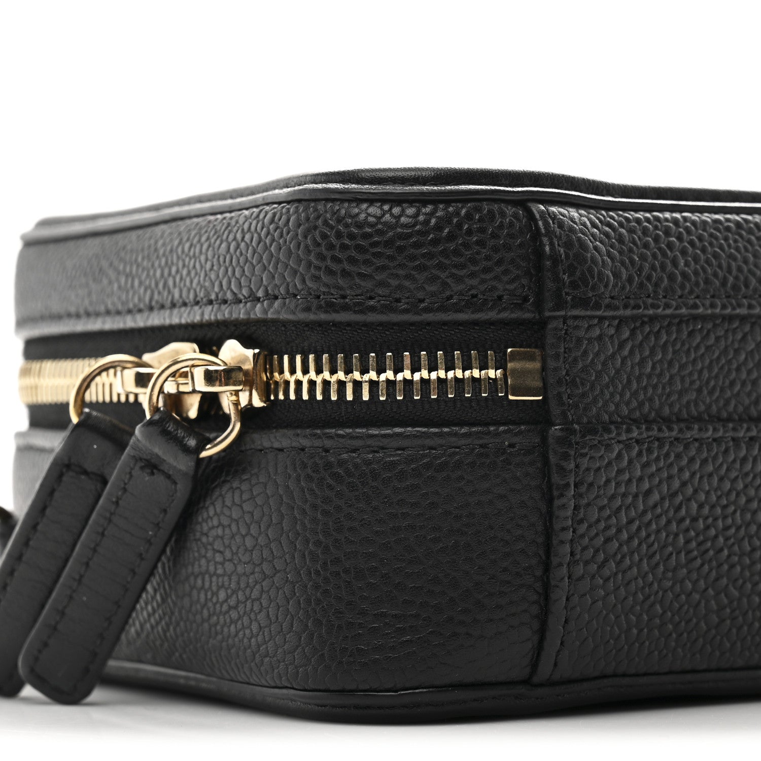 Chanel Caviar Quilted Small CC Filigree Vanity Case Black