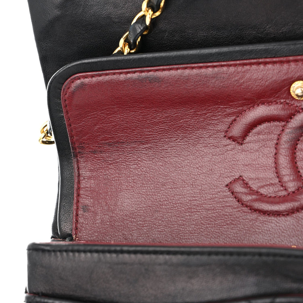 Chanel Lambskin Quilted Small Double Flap Black