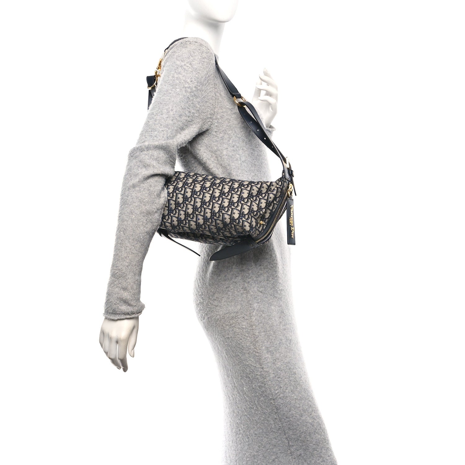 Christian Dior Oblique Medium D-Journey Bag Blue