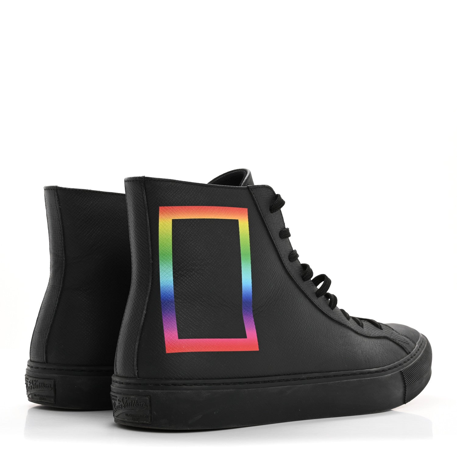 Louis Vuitton Calfskin LV Tattoo Sneaker Boots 8 Black