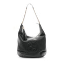 Gucci Pebbled Calfskin Medium Soho Chain Hobo Black