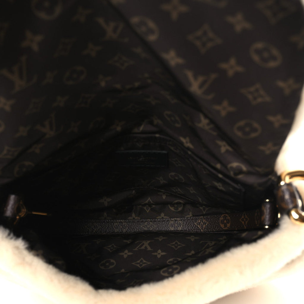 Louis Vuitton Shearling Monogram Sunset Cream