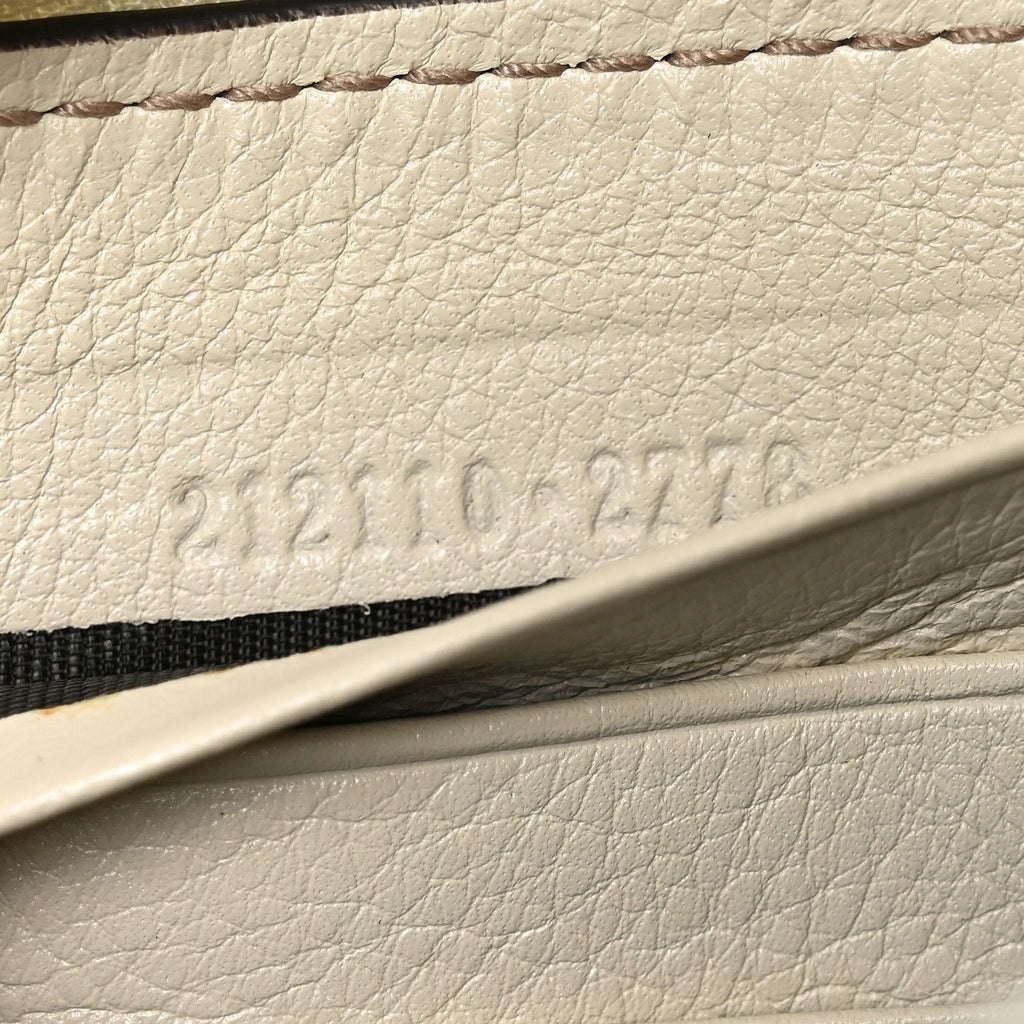 Gucci Guccissima GG Pierce Zip Around Wallet White