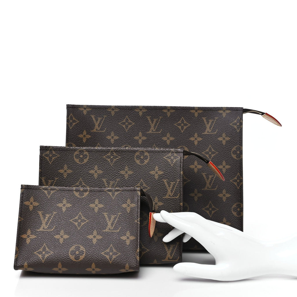 Louis Vuitton Monogram Trio Toilet Pouch Set