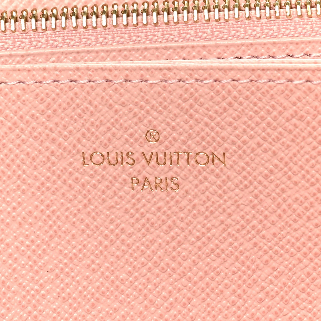 Louis Vuitton Damier Azur Zippy Wallet Rose Ballerine