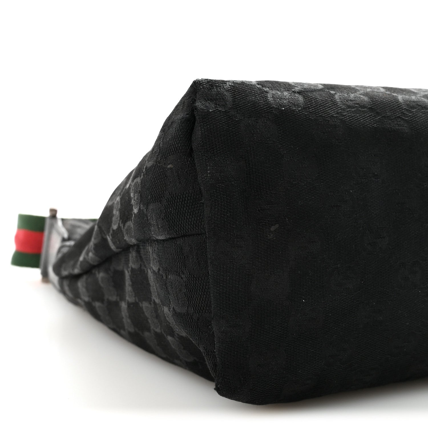 Gucci Monogram Web Medium Flat Messenger Bag Black