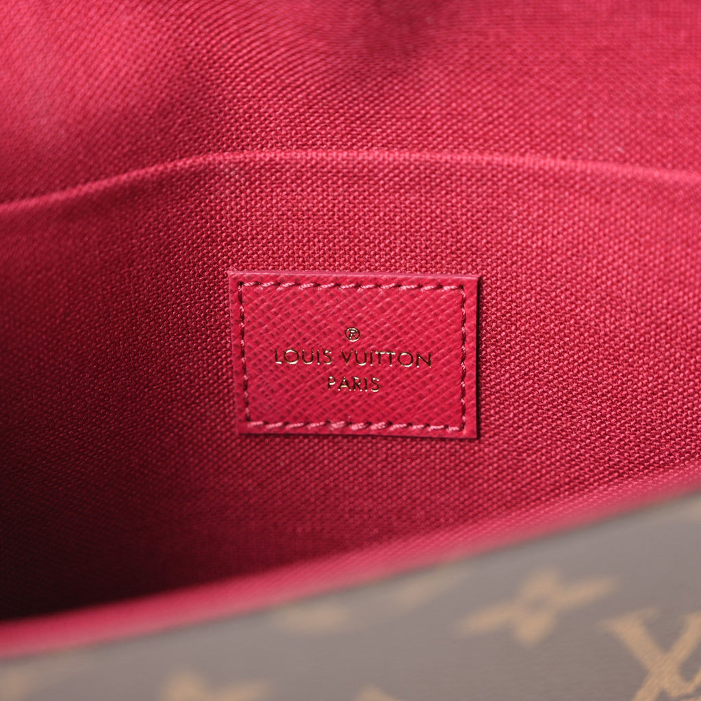 Louis Vuitton Monogram Pochette Felicie Chain Wallet Fuchsia