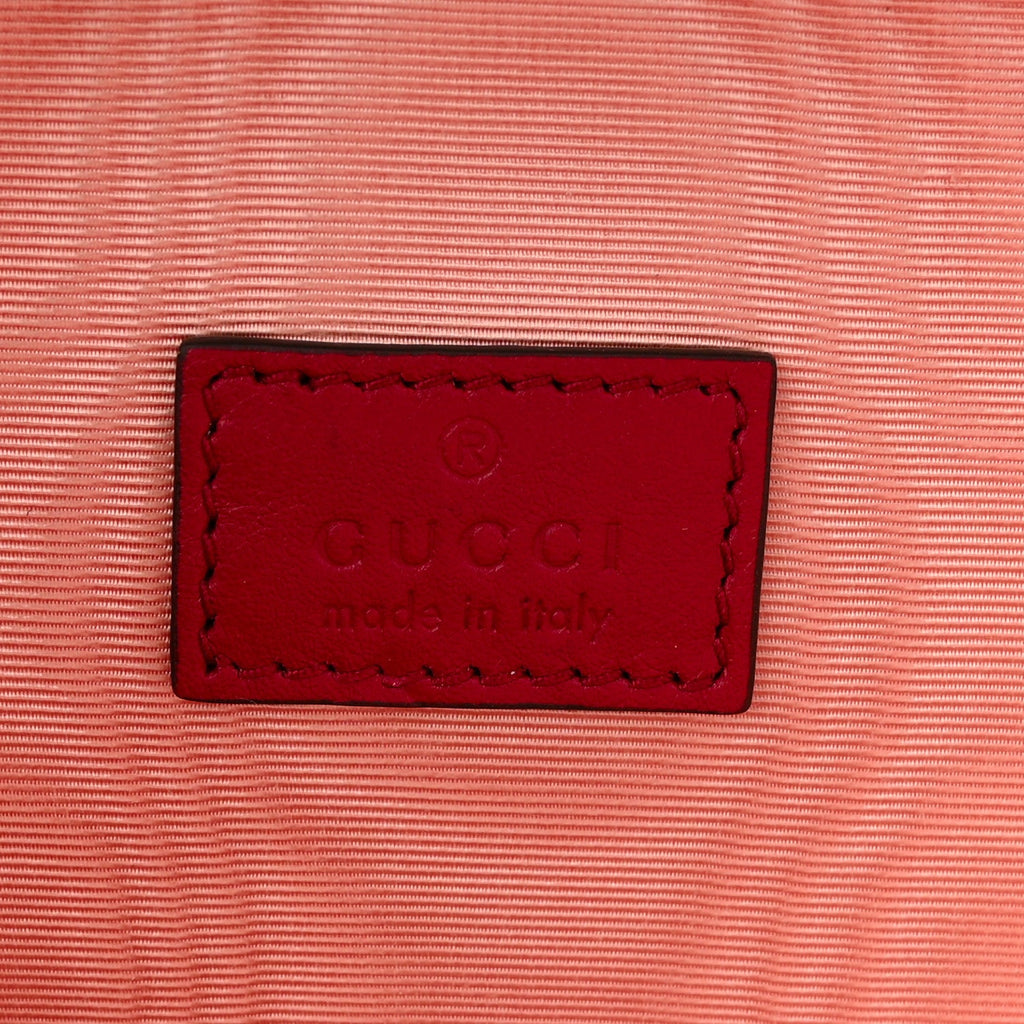 Gucci Snakeskin Broadway Mini Heart Top Handle Bag Rasberry Candy