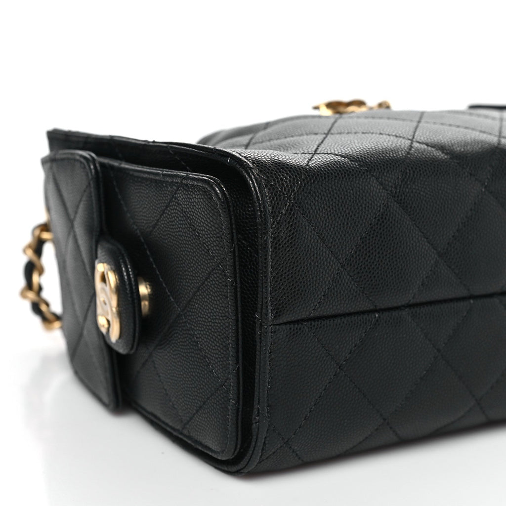 Chanel Caviar Quilted Mini Chanel 25 Handbag Black