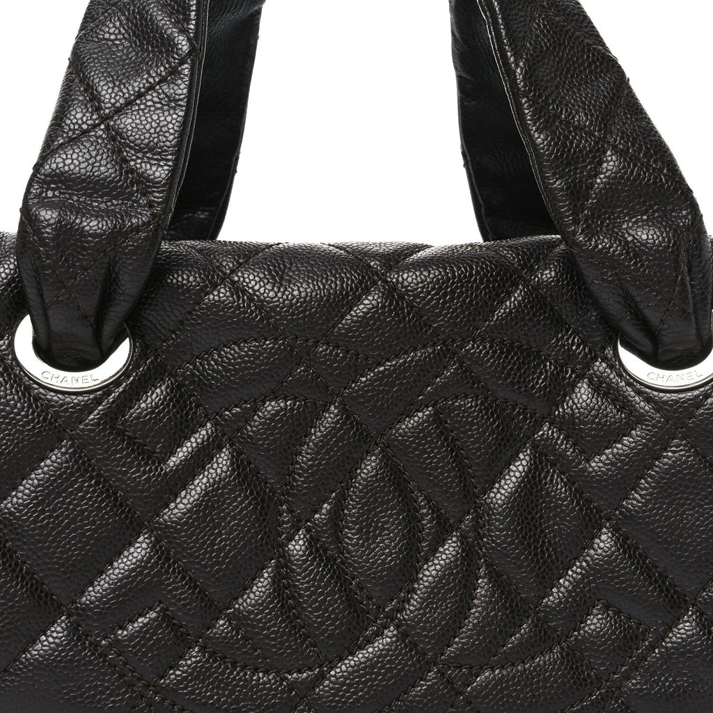 Chanel Caviar Quilted CC Timeless Bowler Dark Brown