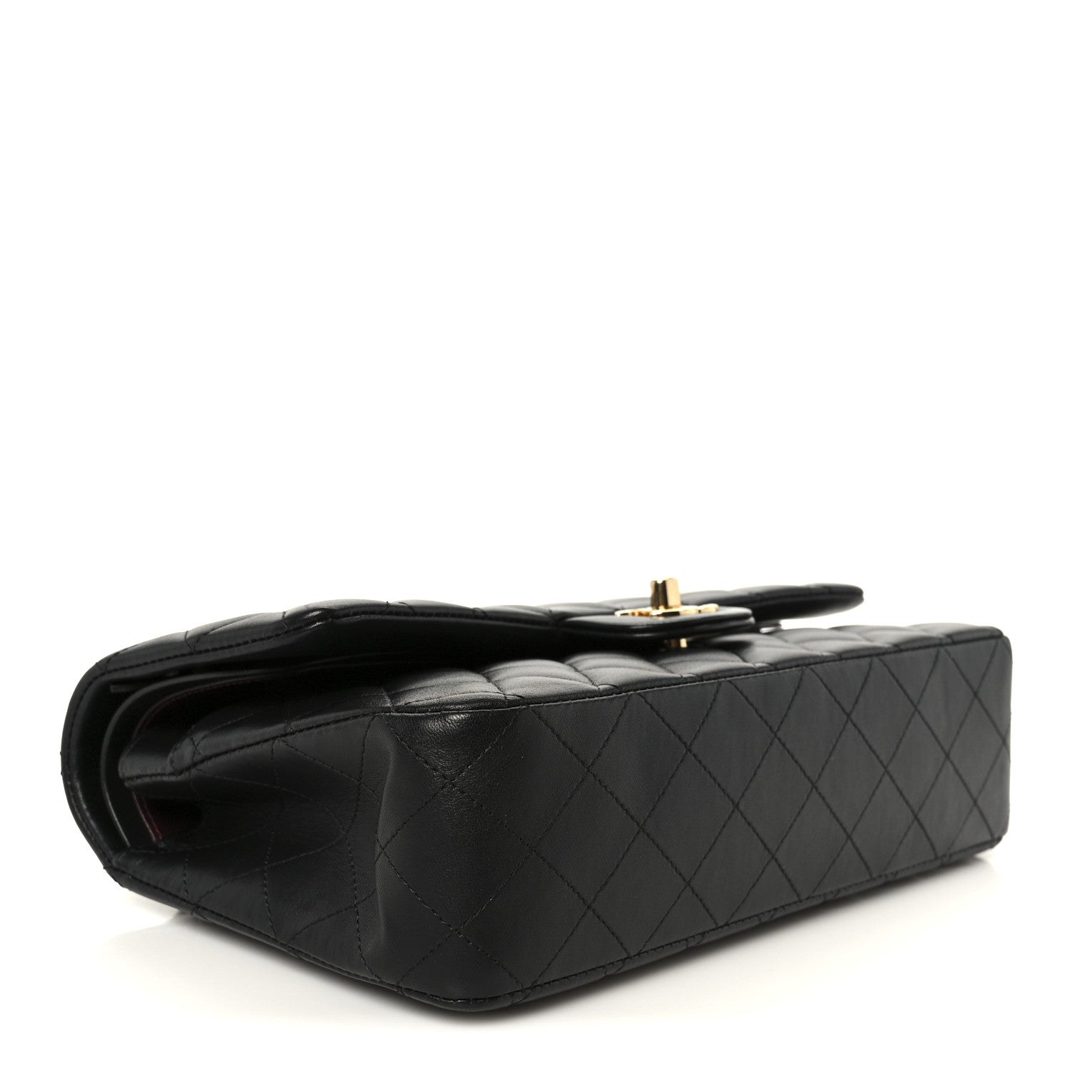 Chanel Lambskin Quilted Medium Double Flap Black