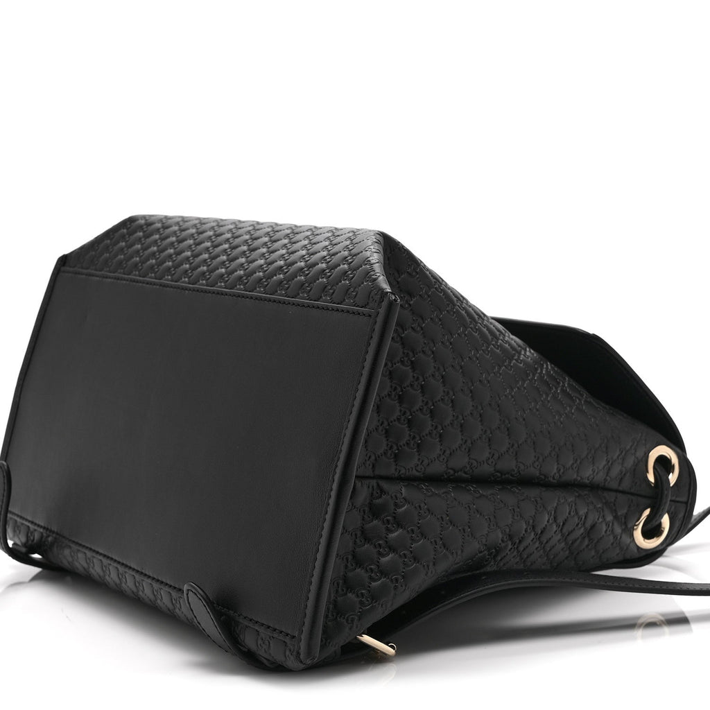 Gucci Microguccissima Drawstring Backpack Black