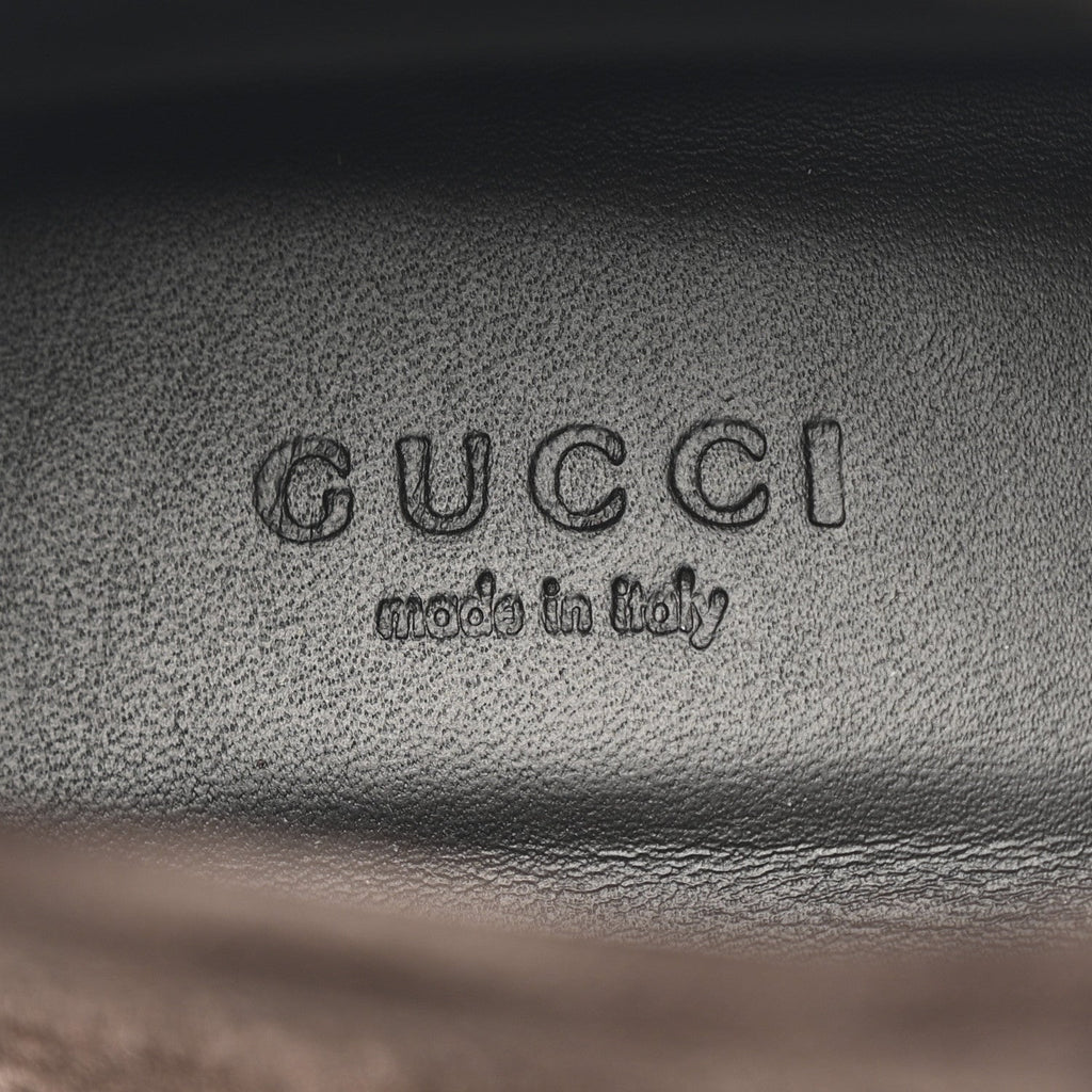 Gucci Suede Horsebit Ankle Boots 38 Dark Brown