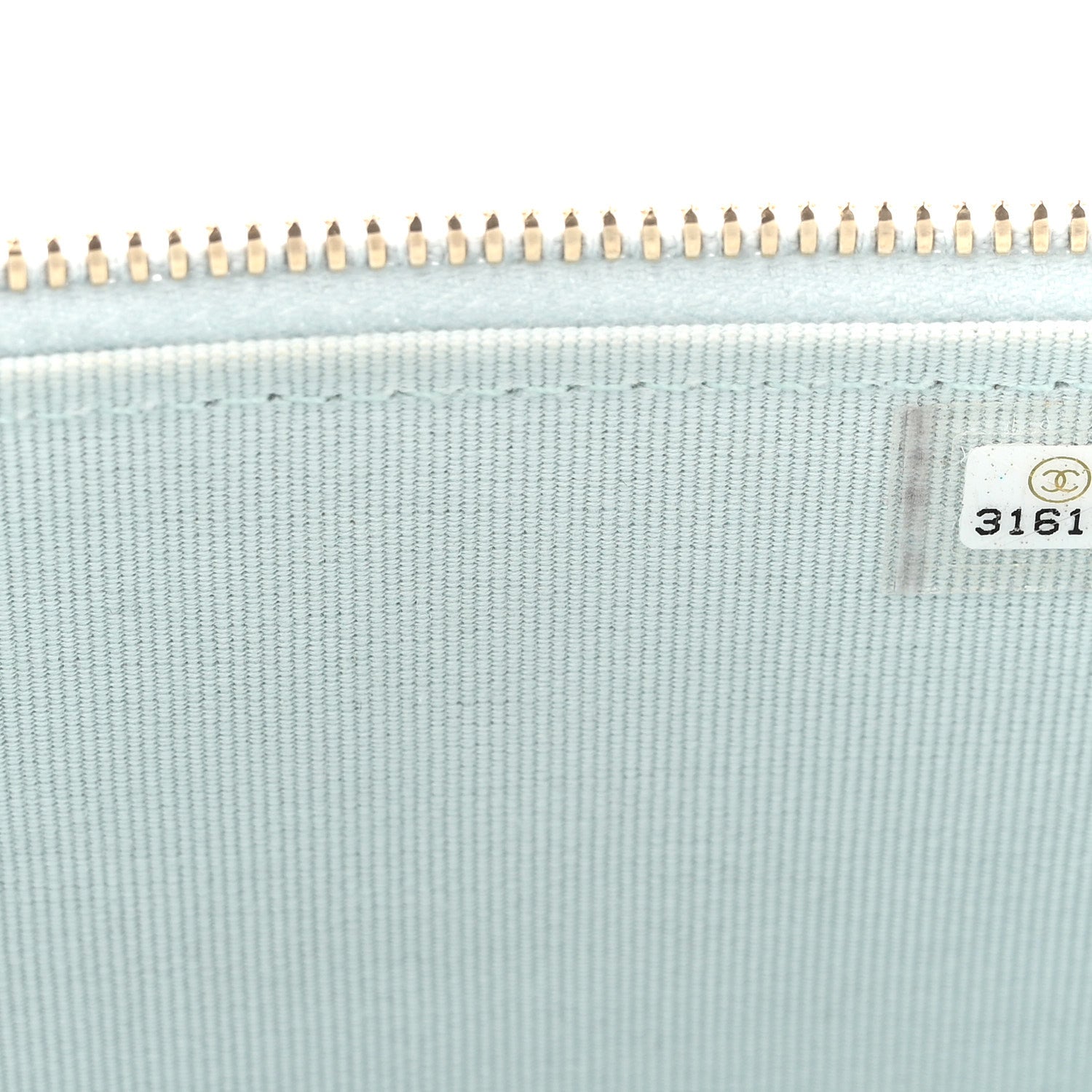 Chanel Lambskin Quilted Small Top Handle Vanity Case With Chain Light Blue
