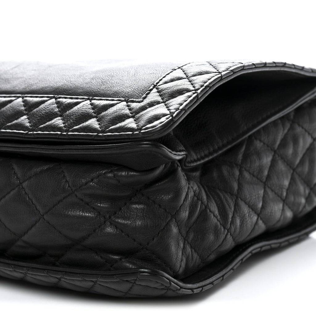 Chanel Calfskin Large Boy Reverso Flap Black