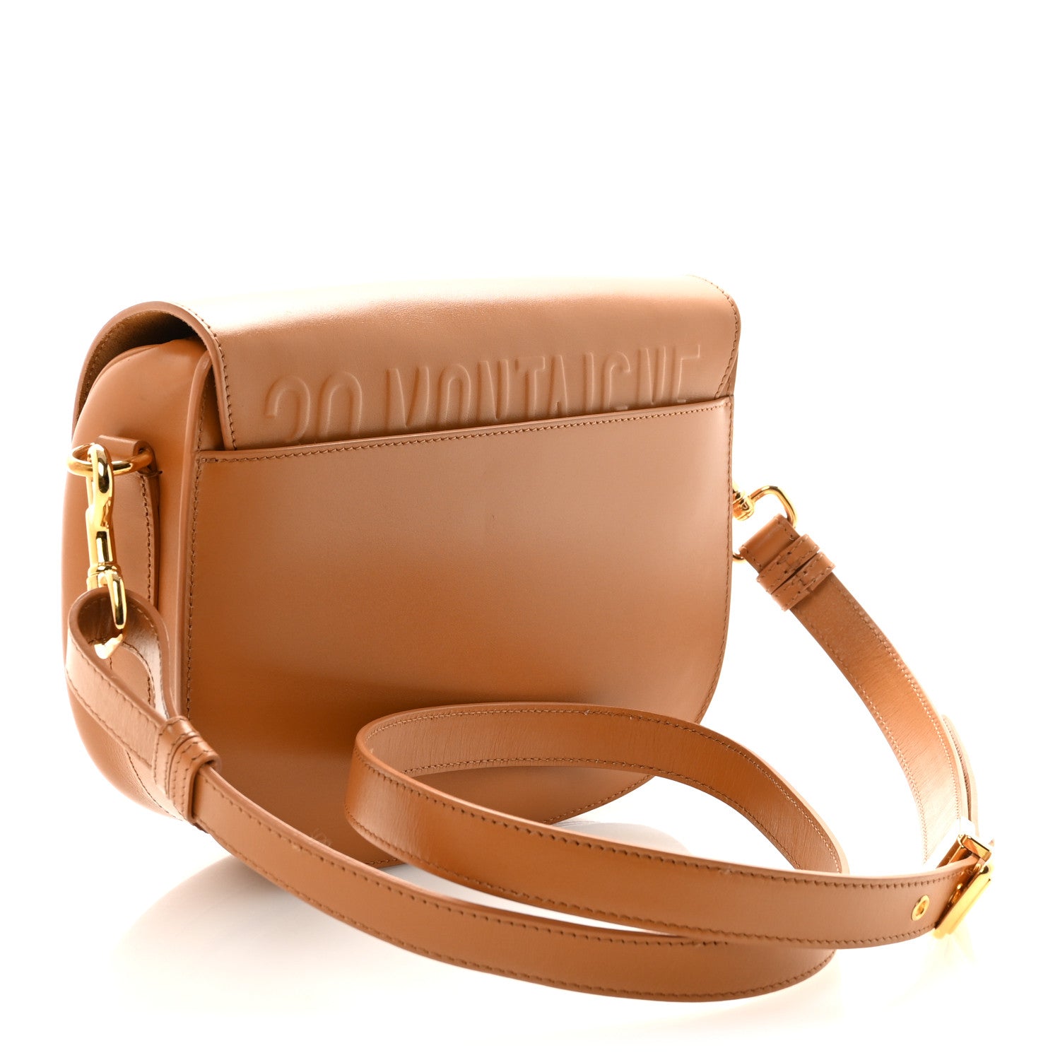 Christian Dior Box Calfskin Medium Bobby Flap Camel