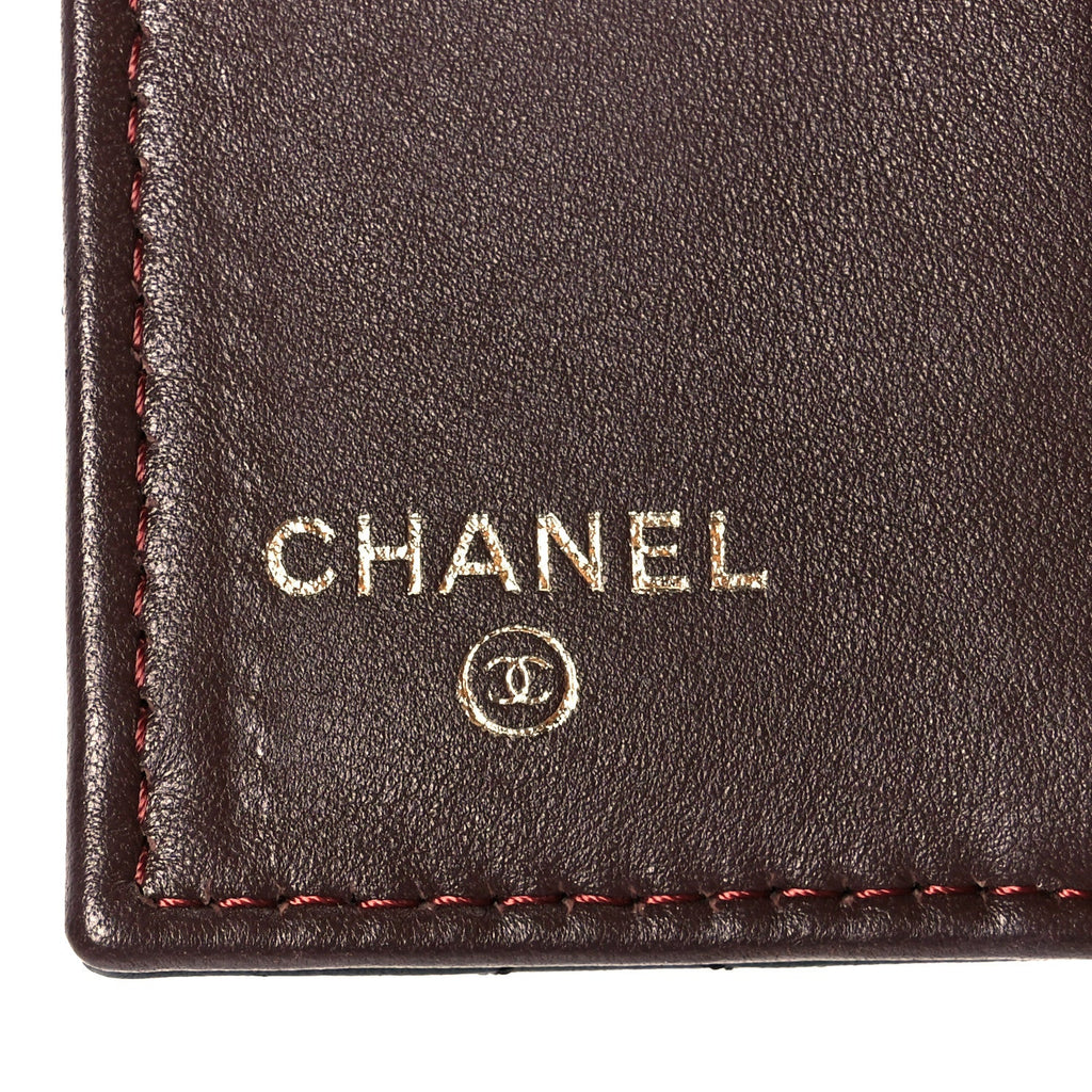 Lambskin Quilted Double Flap Wallet Black