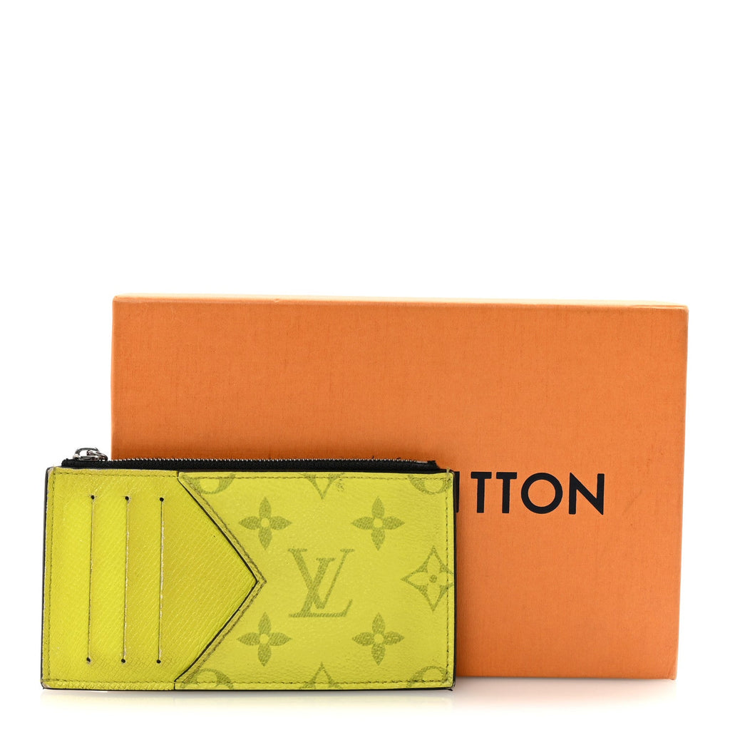 Louis Vuitton Taigarama Coin Card Holder Yellow